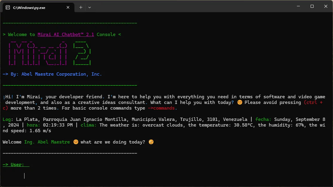 Mirai AI Console